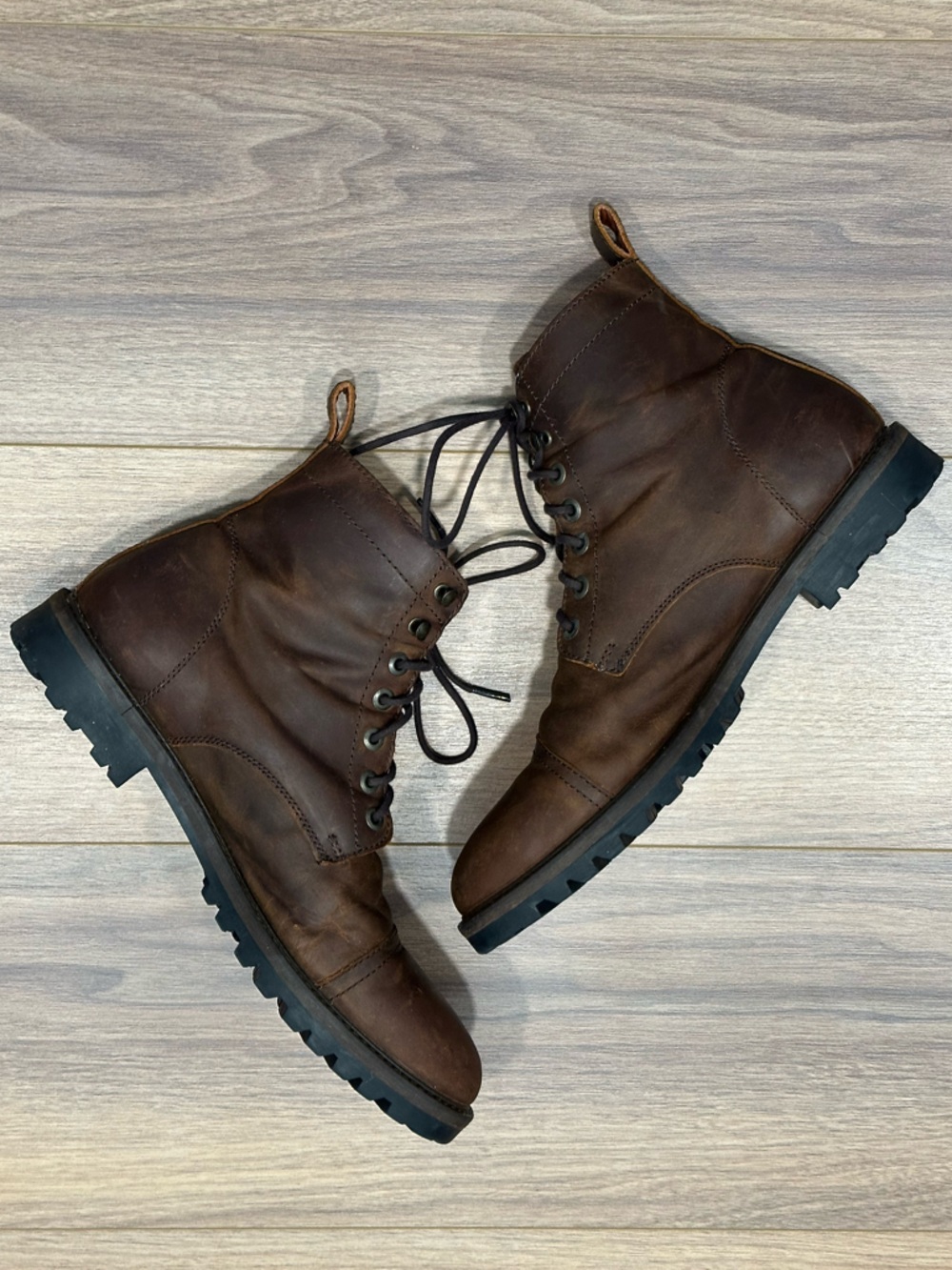 Portland Leather Goods Patina Breaker Boots in Canyon Brown Size Mens 12 - Picture 8 of 11